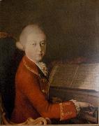 unknow artist, Photograph of the portrait Wolfang Amadeus Mozart in Verona by Saverio dalla Rosa